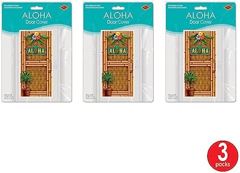Beistle 3 Piece Plastic Aloha Door Covers for Luau
