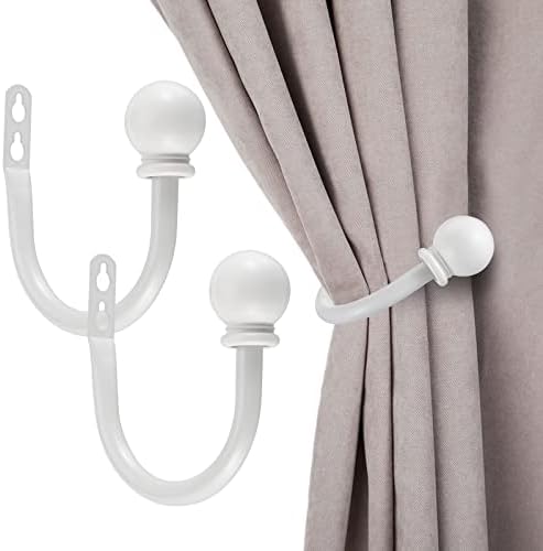 Sumnacon Set of 2 Decorative Curtain Holdbacks White