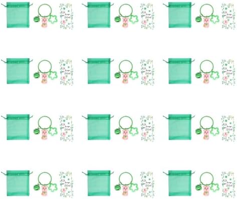 St Patrick Day Party Favor Packs Set with Keychains and Gift Bags