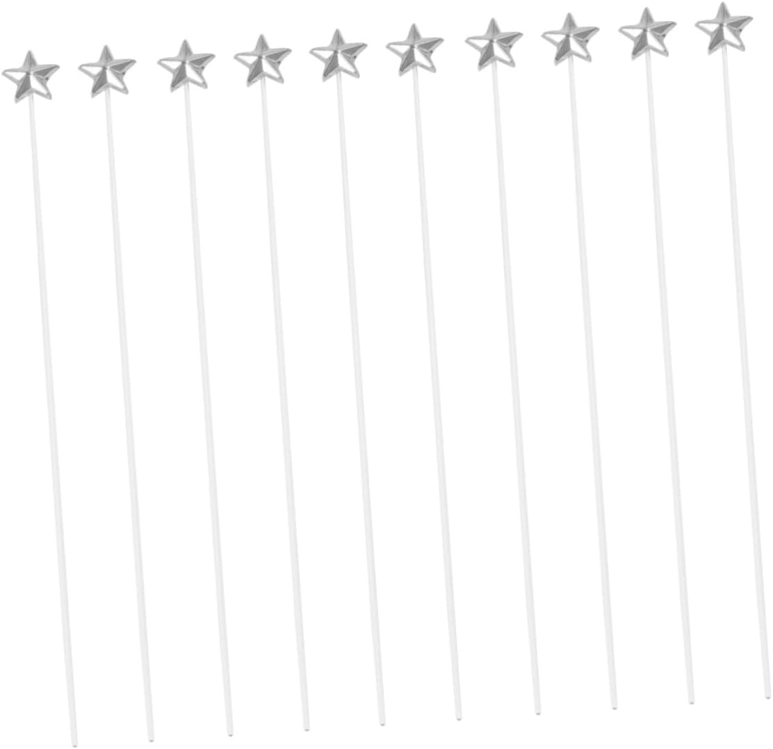 50 Pcs Birthday Silver Cake Decorations