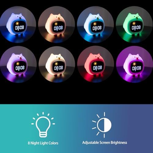 Avalynese Owl Alarm Clock with Night Light and Sound Machine