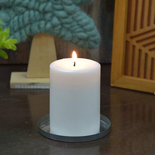 6 Inch White Pillar Candle for Home Decor