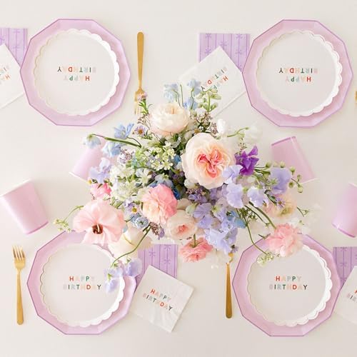 Lilac Purple Paper Plates 105 Inch Pack of 8