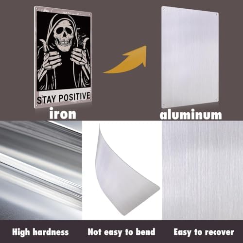 Halloween Skull Aluminium Plate Home Decor Sign