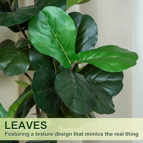 5FT Fiddle Leaf Fig Artificial Tree with White Planter