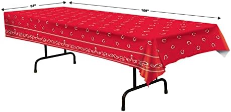 Beistle Red Bandana Table Covers 3 Pack
