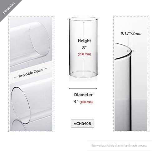 WGVI Hurricane Candle Holder Sleeve 4 Inch Wide 6 Inch Tall