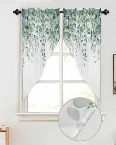 TweetyBed Sage Green Eucalyptus Swag Valance