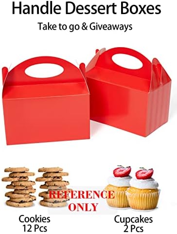 Happyhiram 12 Red Valentine Candy Boxes with Handle