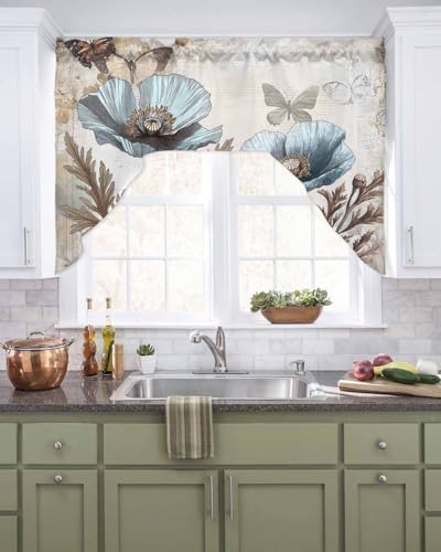 Vintage Tulip Flower Window Valance 56x36
