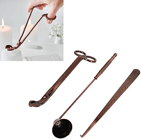 3 in 1 Candle Care Kit with Trimmer Snuffer Dipper