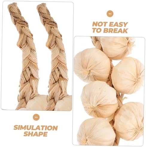 Cabilock 3Pcs Artificial Garlic Strings Hanging Decor