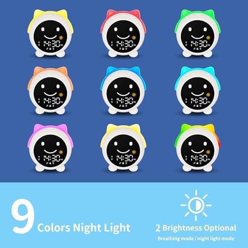 Sleep Training Clock with RGB Night Light and Music Player