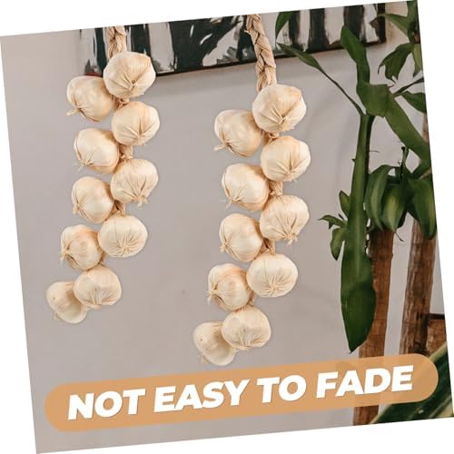 Cabilock 3Pcs Artificial Garlic Strings Kitchen Decor