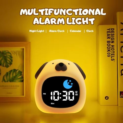 GALYNA Kids Alarm Clock with Night Light and White Noise