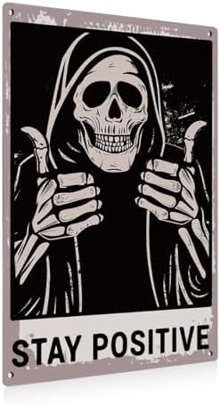 Halloween Skull Aluminium Plate Home Decor Sign