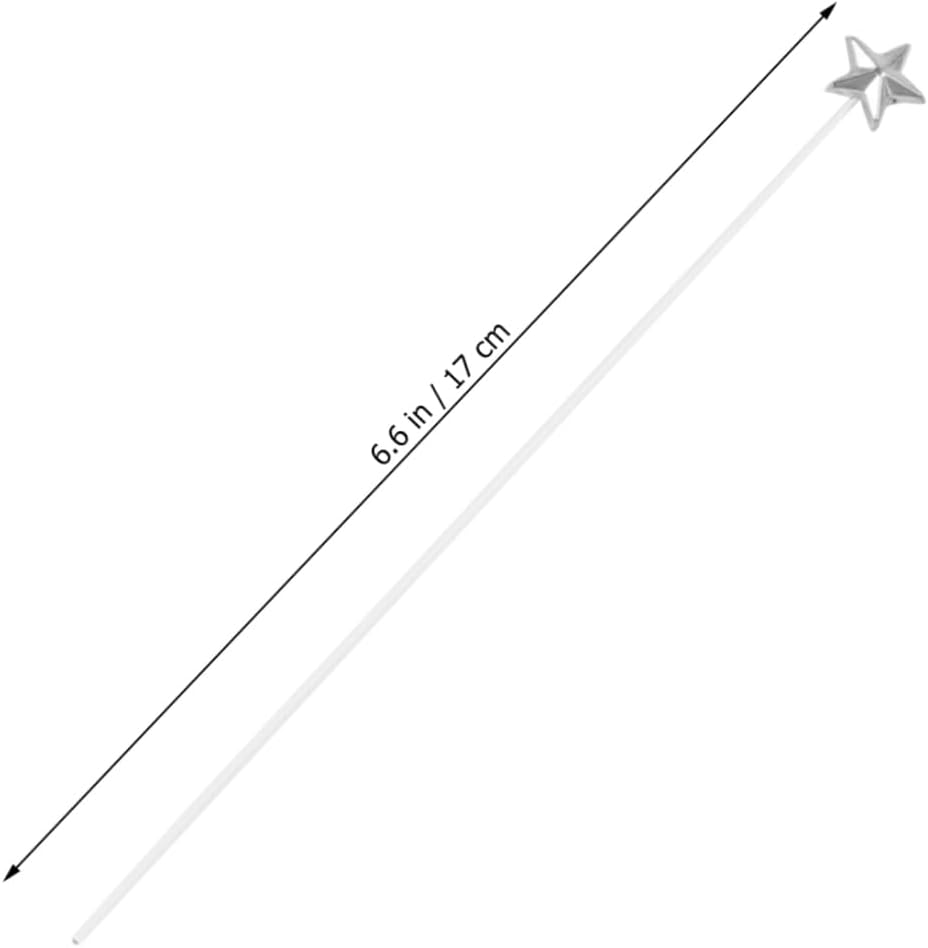 50pcs Silver Five-Pointed Star Cake Toppers for Birthday Parties