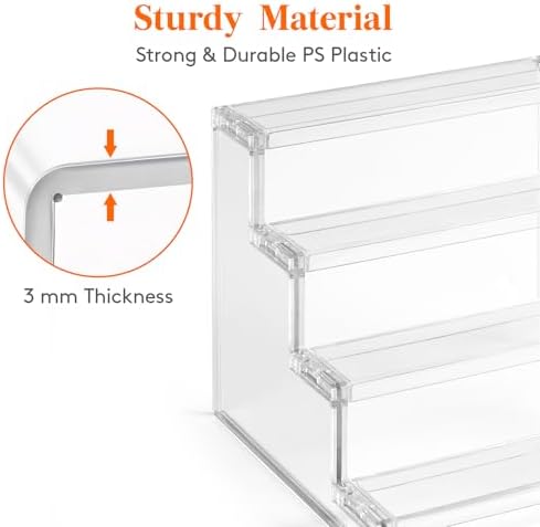Lifewit 4 Tier Clear Display Riser Stand 9 Inch 1-Pack