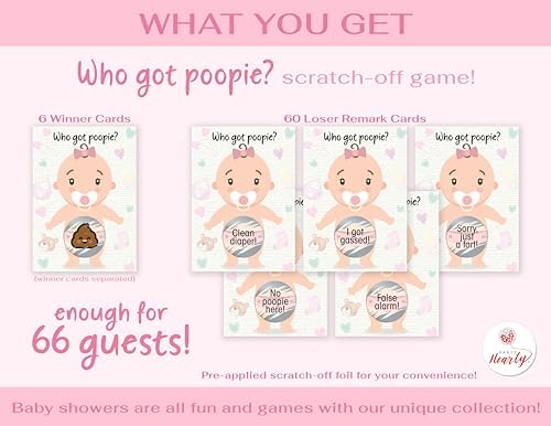 Party Hearty Baby Shower Games 66 Poopie Scratch Off Tickets