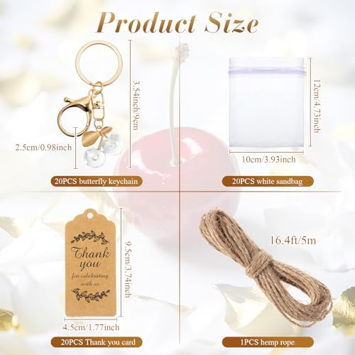 20 Piece Cherry Keychain Gift Set for Events