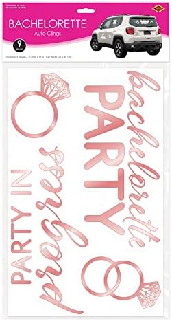 Beistle 9 Piece Bachelorette Car Decorations Vinyl Clings