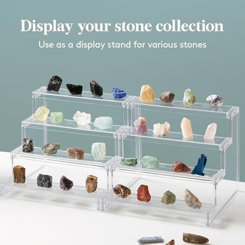 Lifewit 4 Tier Clear Display Riser Stand 9 Inch 1-Pack