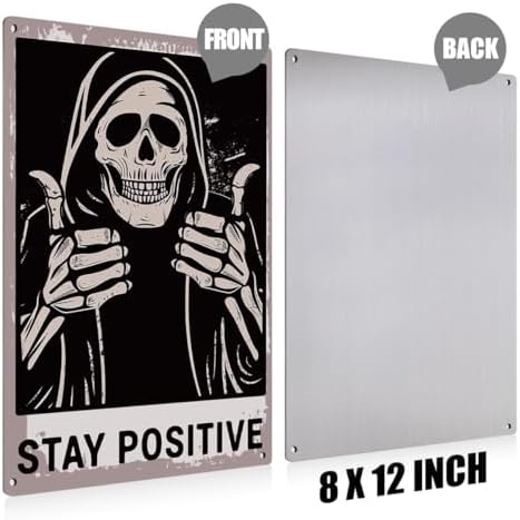 Halloween Skull Aluminium Plate Home Decor Sign