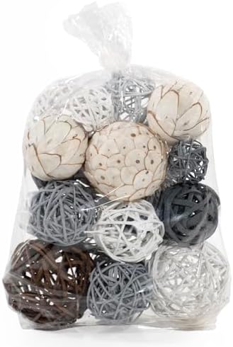 ANDALUCA Decorative Balls Vase Filler Bag Grey