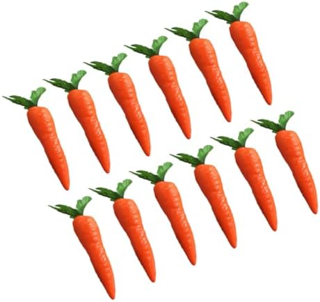 12Pcs Realistic Carrot Models for Party Decorations