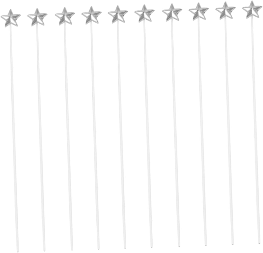 50 Pcs Birthday Silver Cake Decorations