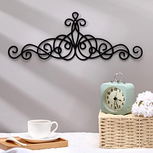 Zhengmy Black Metal Scroll Wall Art Decor
