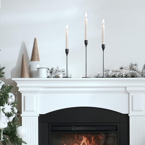 Matte Black Candlestick Holders Set of 6