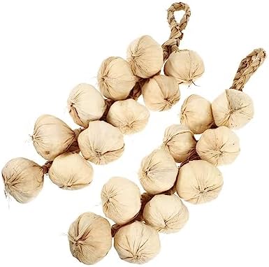 2Pcs Lifelike Garlic Strings Wall Hanging Decor