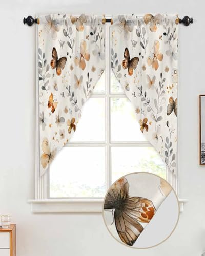 Spring Swag Curtain Valance for Windows Pack of 2