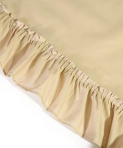 Simple Comfort Ellis 60x38 Inch Ruffled Swag Curtain Almond