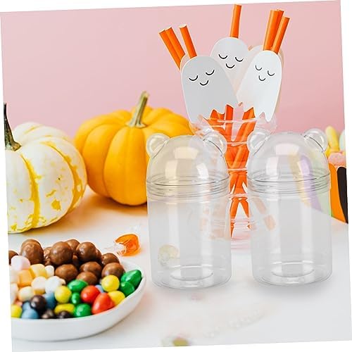 8pcs Transparent Candy Storage Bottles for Parties and Weddings
