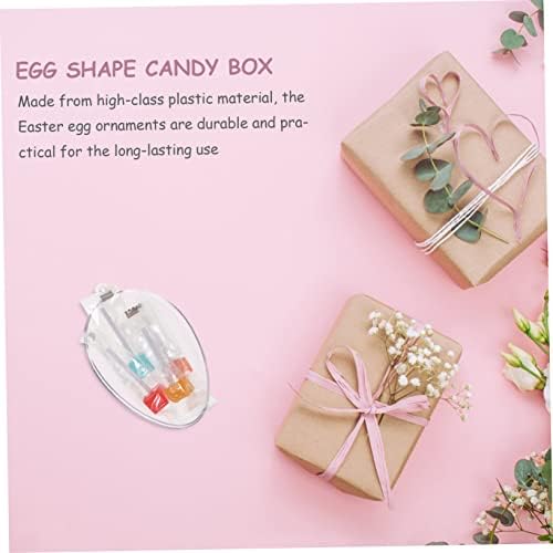6pcs Fillable Easter Candy Boxes Clear Shaped Containers
