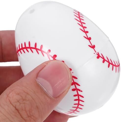 12pcs Baseball Themed Plastic Easter Eggs Openable Decorative Set