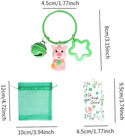 St Patrick Day Party Favor Packs Set with Keychains and Gift Bags