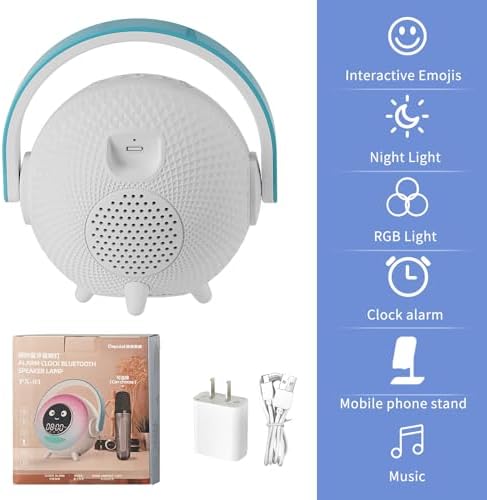 LOVME Kids Alarm Clock with Night Light and Sleep Sounds