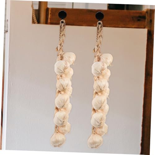 3Pcs Lifelike Fake Garlic Strings for Home and Photography Props