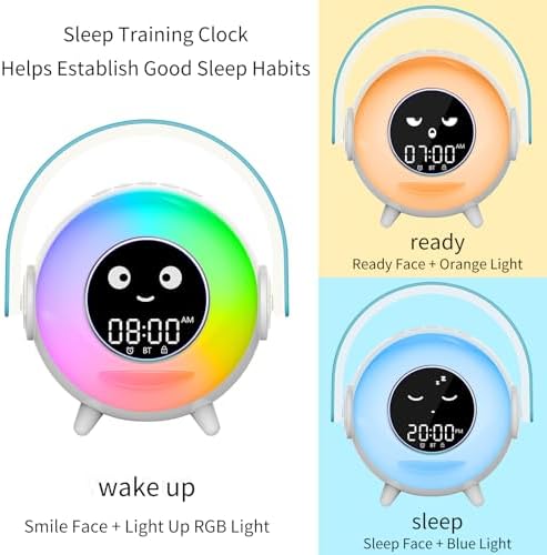 LOVME Kids Alarm Clock with Night Light and Sleep Sounds