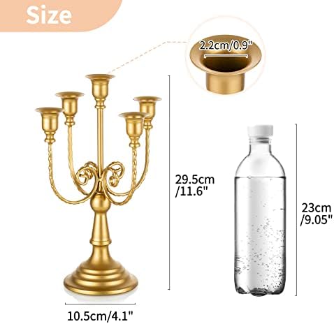 NUPTIO Gold Candelabras Candle Holder Set of 2