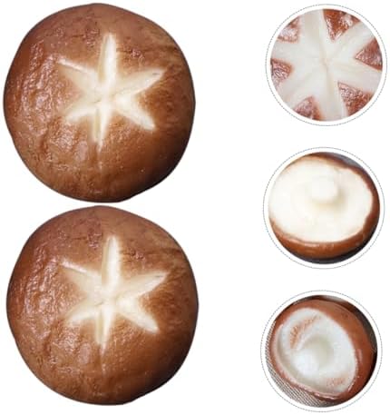 5pcs Artificial Shiitake Mushroom Model for Barbecue and Photo Props