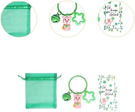 St Patrick Day Party Favor Packs Set with Keychains and Gift Bags