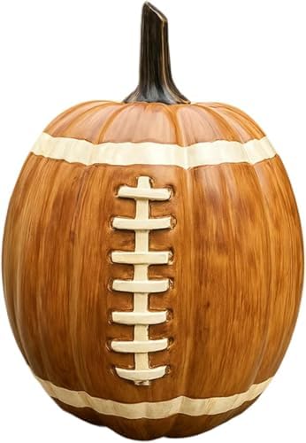 Football Pumpkin Resin Decoration Halloween Fall Decor