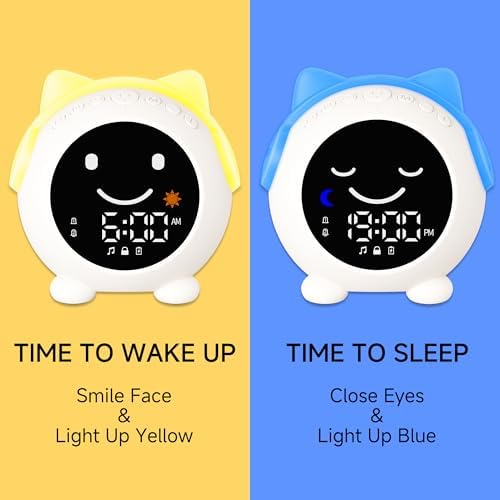 White Noise Machine with Kids Alarm Clock and Night Light