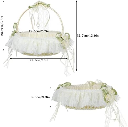 Lvory Large Flower Girl Baskets for Weddings