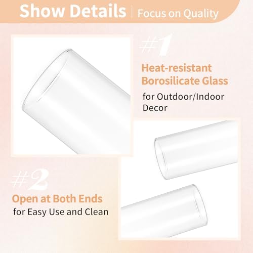 NUPTIO Fluted Hurricane Candle Holder 25 x 12 Inches