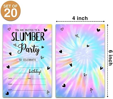 Sleepover Party Invitations 20 Cards Envelopes